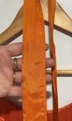 Vintage Handmade 40s 50s Dress Bright Orange Lined 34” Bust Formal Wear