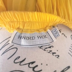 Vintage Howard Wolf Broomstick Skirt Midi Length Canary Yellow 29″ Waist USA