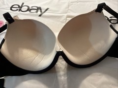 VTG Ambrielle Extreme PushUp UW Solid Black/Tan (Ivory) Rhinestones NWT Sz 38C