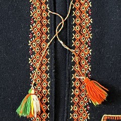 Vintage Ukrainian Ethnic Folk Kiptar Embroidered Wool Vest Women’s Medium