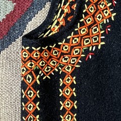 Vintage Ukrainian Ethnic Folk Kiptar Embroidered Wool Vest Women’s Medium