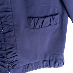 Harve Benard Cropped Blazer Jacket Lined Navy Career Womens 12 L Bust 40 Vtg