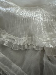 Vintage Antique Victorian Edwardian White Sheer Cotton Lawn Skirt Petticoat