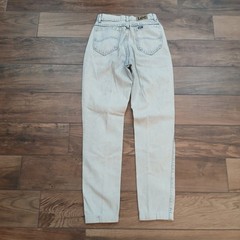 Vintage Lee Jeans Womens 7 MED Acid Wash High Rise Tapered Leg Made in USA 80s