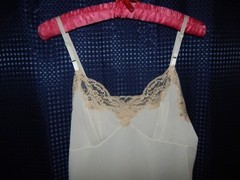 Vintage Van Raalte Nylon Chiffon Full Slip Nightgown Ivory Size 36