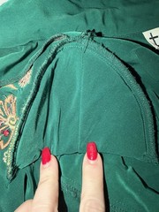Embroidered Cottagecore Folk Jacket Vintage 90s Green Floral Zip Up Small