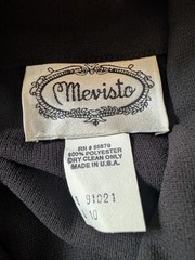 Mevisto Vintage 80s Black Pant Suit Retro Minimalist Size 10
