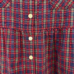 VTG CST Sport Babydoll Dress Plaid Cottagecore Grunge Side Pockets Plus 2X READ