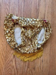 1930’s Burlesque Showgirl Sequined Hot Pants With Fringe