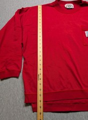 Vintage CAMP Beverly Hills Pocket sweatshirt Red No Size Tag/ XL See Measurement