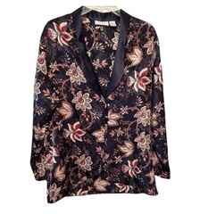 Vintage Victoria’s Secret Gold Label Floral Satin Pajama Top Jacket M L