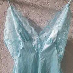 Interludes By Cira Small Blue Teddy International Ladies Garment Vtg