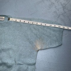 VTG 1940s 1950s Wool Cashmere Sweater Rockabilly Womens Mod Knit Blue Peggy Park