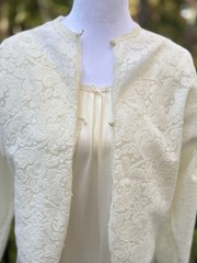 Vanity Fair Vtg Maxi Nightgown Lace Bed Jacket Robe 70s Victorian Cottage Hip XS