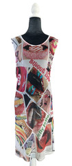 VTG Y2K CLEO Apparel Dress Candy Sprinkles Sweet Lips Sheer Glitter Lollipop 2XL