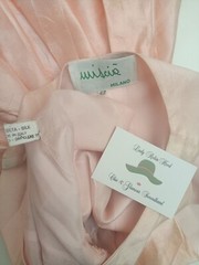 VINTAGE PINK SILK MIDI DRESS “MISCIÀ”