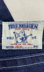 True Religion Women’s Vintage Y2K Dark Wash Legging Jeans Contrast Stitch Sz 27