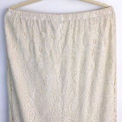 Vintage Jeffrey & Dara by Tom Barra lace knit stretch evening maxi skirt size 16