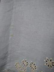 Vintage blue linen dress with embroidery 1980s USSR Ukraine Soviet Original