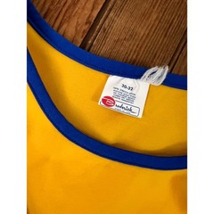 Vintage 1970s Mahopac track gym uniform Blue & Yellow Tank and Shorts Set