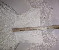 1950’s VTG Lace Tiered Wedding Gown Cupcake Tulle Wedding Dress ❤️ Sz 12 UNION