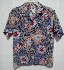 Vintage Hilo Hattie 2 Piece Dress Hawaiian Full Length All Over Print Pre-owned