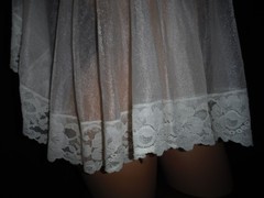 Gorgeous! VTG 50s/60s Sheer Shimmer Caplet/Shawl Lace Trim Lingerie One Sz S,M,L