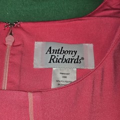 Anthony Richards Hot Pink Mod Shift Dress 1X Sleeveless A-Line Go Go Twee Retro
