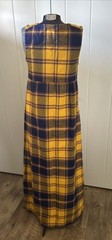 Vintage 1960’/70’s Fritzi Of California Plaid Wool Button Front Maxi Dress