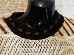 Arielle Sweater Large Ladies Coogi Style Metallic Knit Brown Vintage 80’s