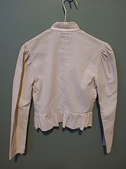 Vintage Gunne Sax Jessica’s Gunnies Courduroy Blouse 1970s Ivory XS Button Up