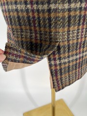 Vtg 80s Adolfo Intl Wool Pencil Skirt Small Plaid Dark Academia Preppy School
