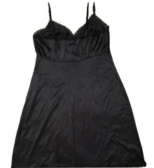 Sears Doesn’t Slip Nylon Womens Full Slip. Sz 40. Black.Made in USA.Vintage.