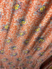 VTG Jane Schaffhausen Belle France Size 10 Floral Cottage Dress Red/Orange