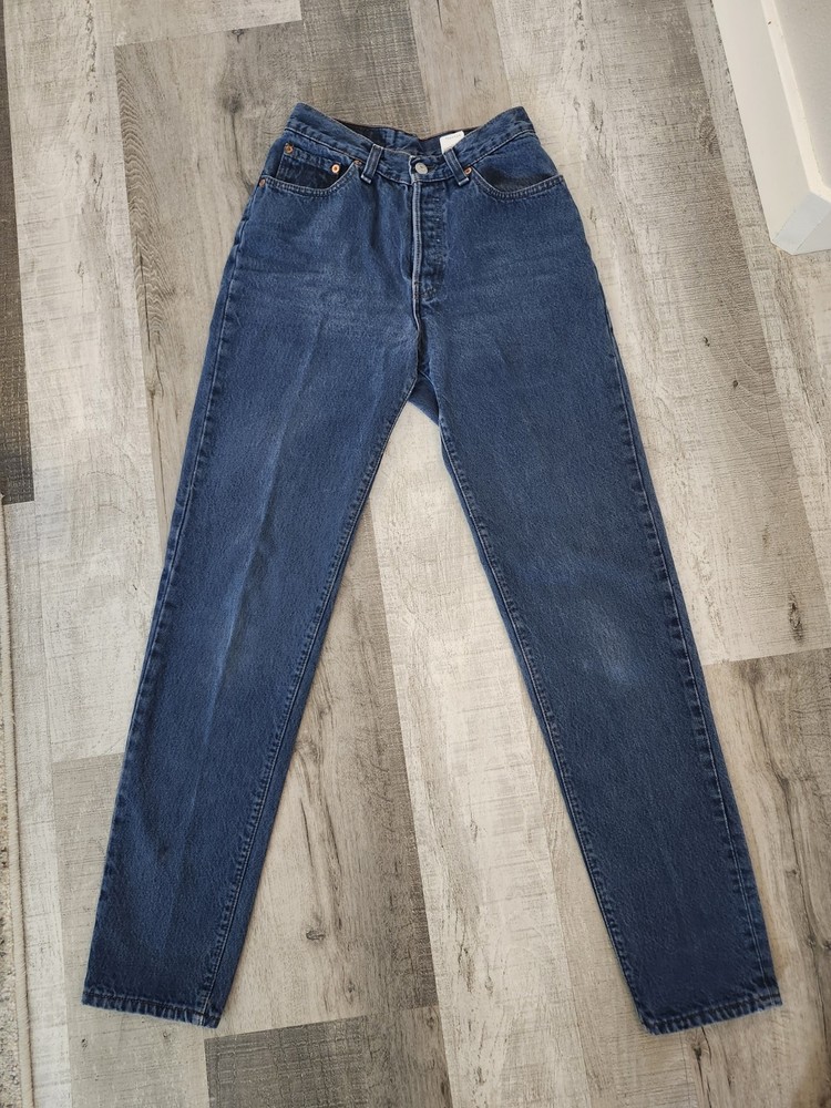 Vintage 90s Levi’s 17501 Women’s High Rise Mom Tapered Jeans Made in USA 25×30