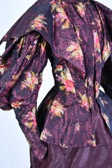 Victorian Silk Taffeta Afternoon Dress 1890, Museum Deaccession
