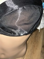 VTG Natori Shiny Black Unlined 31436 UW Strapless Bra Sz 34B Store Tag Attached