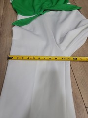 VTG’70s Melissa Lane Green White Nautical Wide Leg Jumpsuit Retro Mod Disco