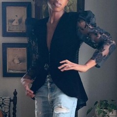 Velvet Lace Blazer by “Climax” Karen Okada for David Howard – Size 5/6