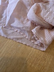 GLAMOUR 1930’S PEACH FLORAL SILK CHIFFON SLIP DRESS W HEAVILY RUCHED TOP