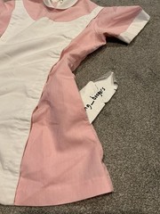 Vintage Snowhite Milwaukee Nurse Top dress Uniform Pink/White