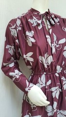 Vintage 1960’s TONI TODD Dark Purple & Gray Jersey Knit DRESS – Size S/M – EUC