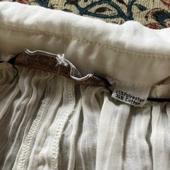 Liz Claiborne 1980s ivory blouse long sleeve romantic poetcore gauze boho READ