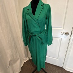 💥Modern Couture~VTG💚💯Silk Modern Dress Cocktail/Resort/Work/Y2K/Statement EUC