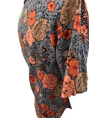 Vintage The Newline Black and Orange Flower Button Shirt Large