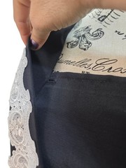 Vintage 80s Perceptions Irene B Lace Whimsigoth Peplum Blouse Pearl Button USA