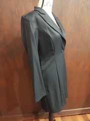 Long Black Blazer Jacket 7 / 8 Small Alyn Paige Lightweight Preppy 90s Y2K USA