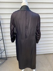 Vintage Regency Cashmere Union Made US Black Long Coat Button Overcoat Size 4