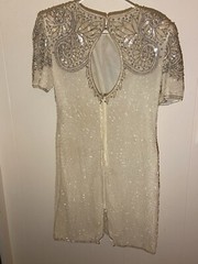 Woman’s Purple And Gold Vintage Beaded Dress No tags Measures to size 6/Small