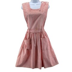 Candy Striper Vintage Volunteer Uniform Jumper Medium Pink White Fashion Seal